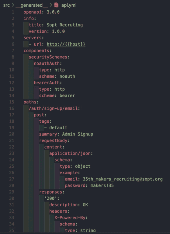 openAPI spec